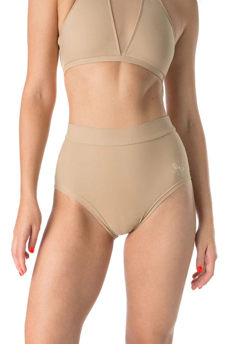Dragonfly Lola High-Waisted Shorts - Sand-Dragonfly-Pole Junkie