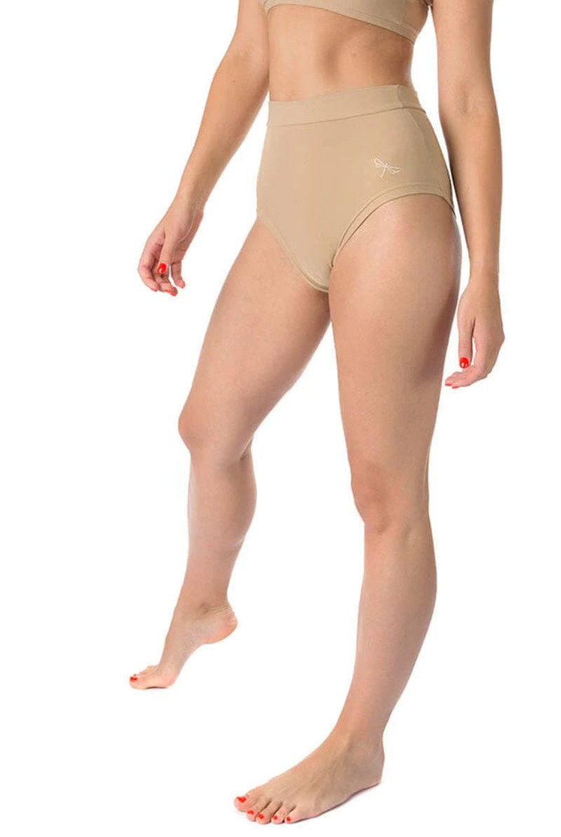 Dragonfly Lola High-Waisted Shorts - Sand-Dragonfly-Pole Junkie