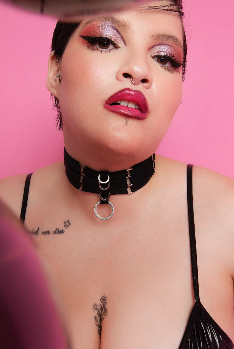 Rolling Halo Choker - Black-Rolling-Pole Junkie