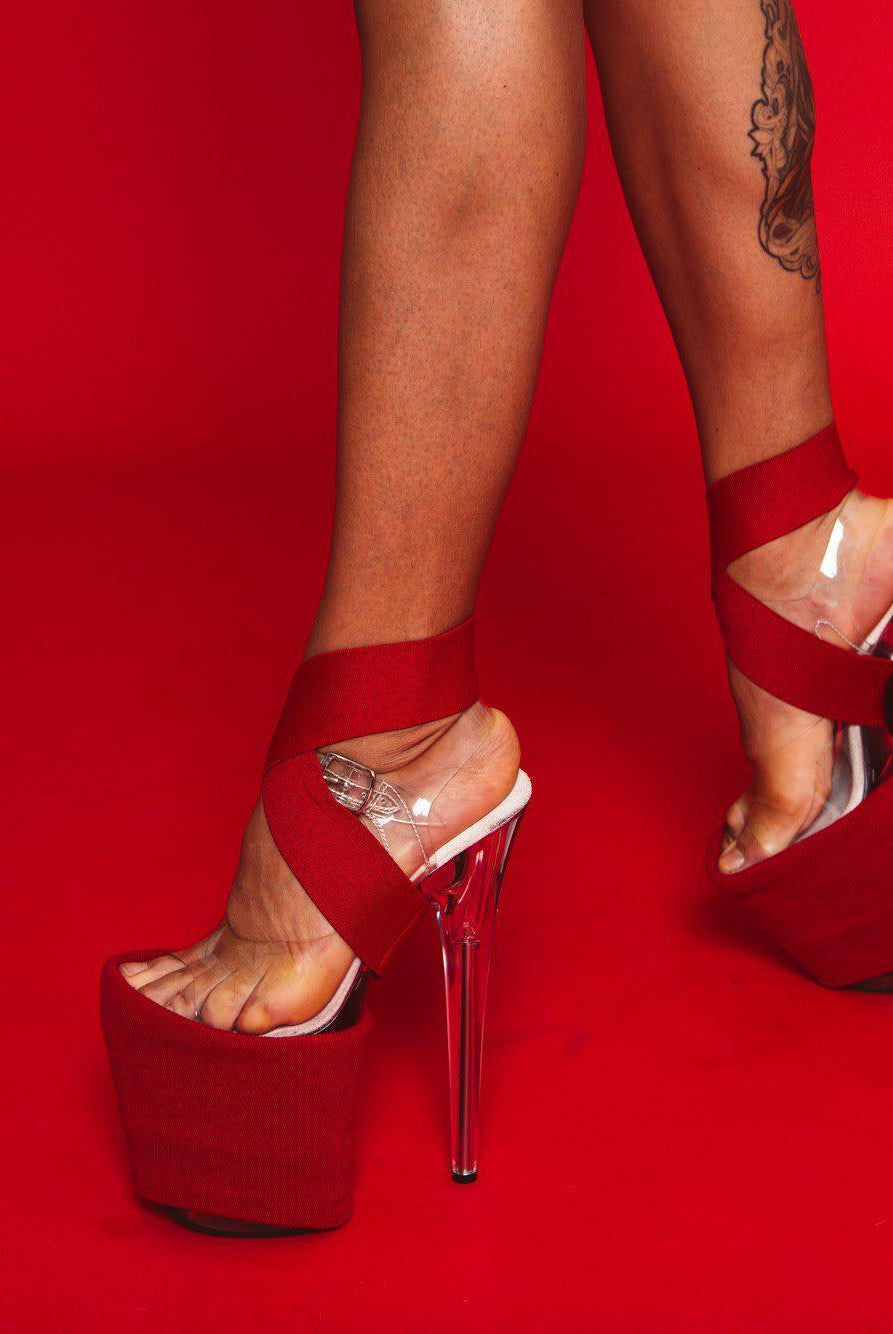 Rolling Ankle Cuff - Red-Rolling-Pole Junkie