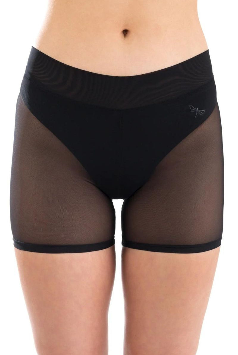 Dragonfly Zoe Shorts - Black Mesh-Dragonfly-Pole Junkie