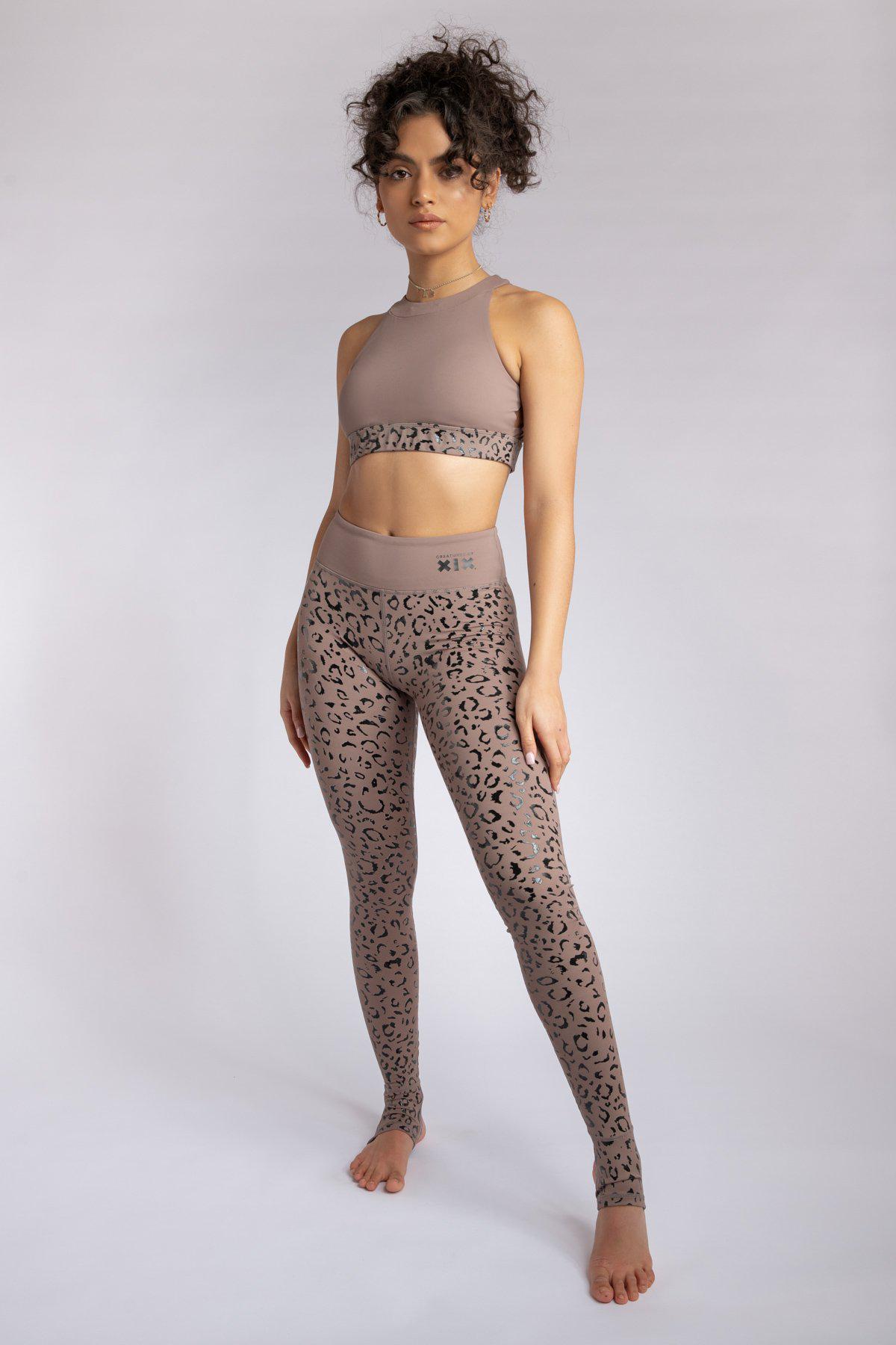 Creatures of XIX Gecko Grip Leggings - Dusky Leopard-Creatures of XIX-Pole Junkie