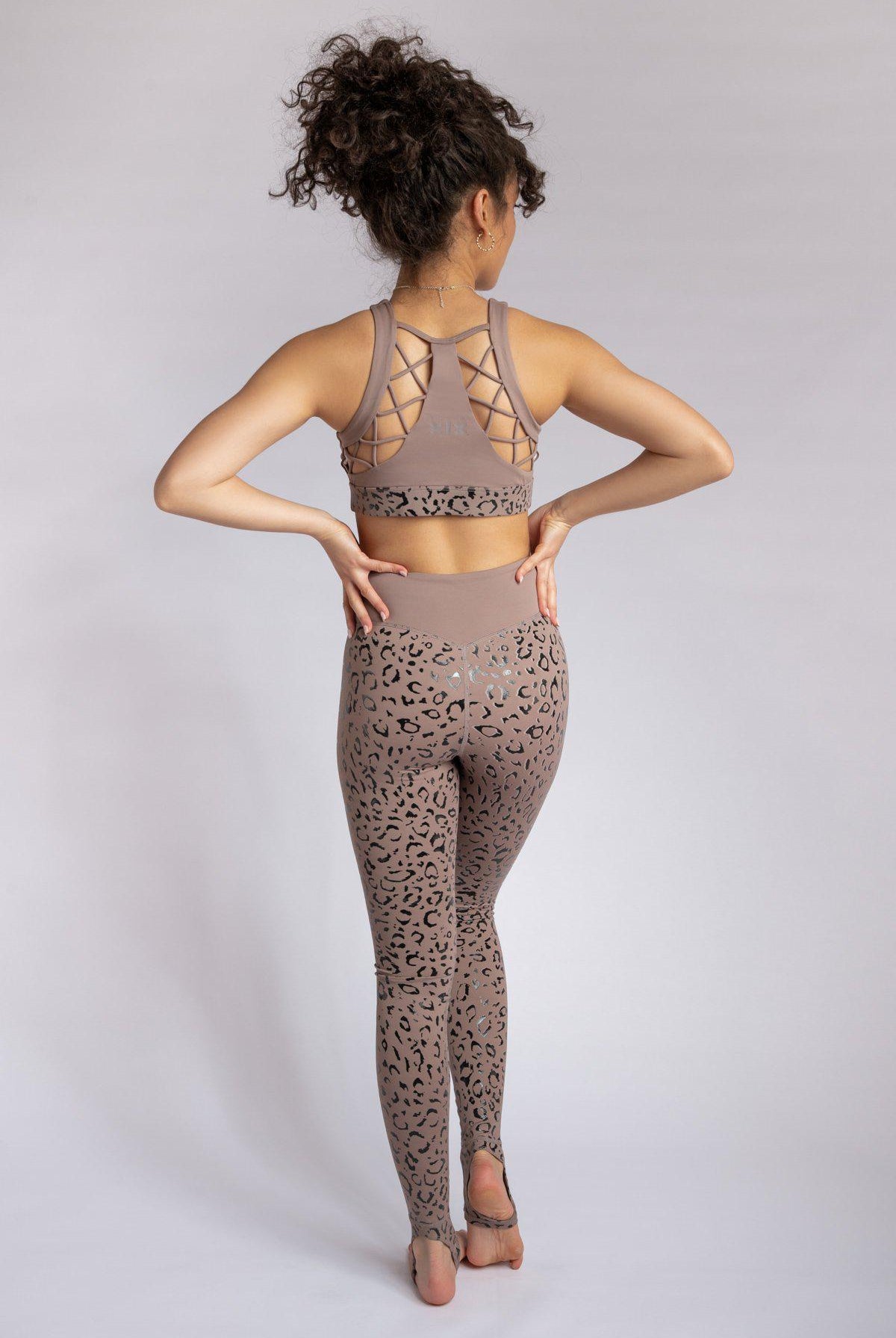 Creatures of XIX Gecko Grip Leggings - Dusky Leopard-Creatures of XIX-Pole Junkie