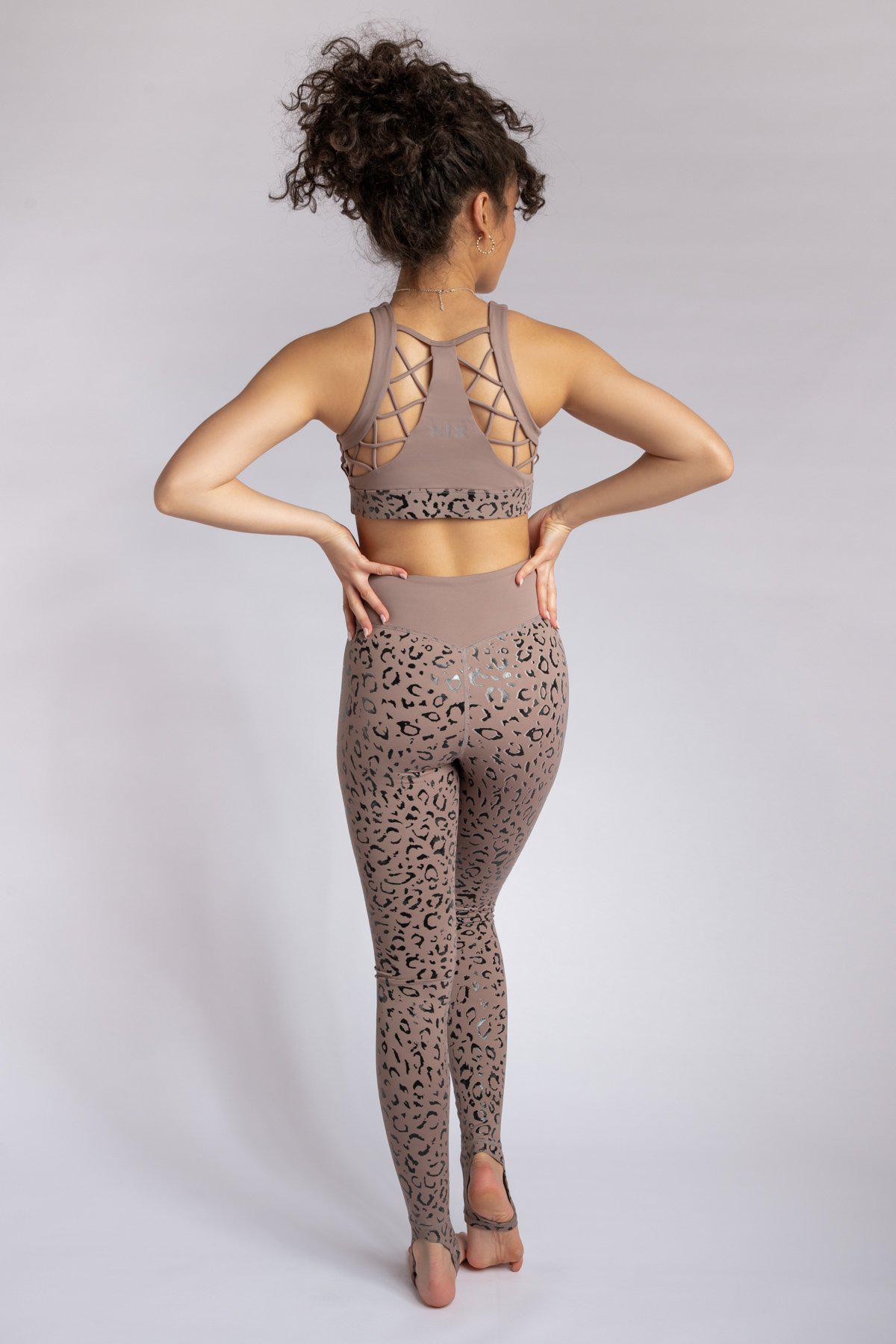 Creatures of XIX Gecko Grip Leggings - Dusky Leopard-Creatures of XIX-Pole Junkie