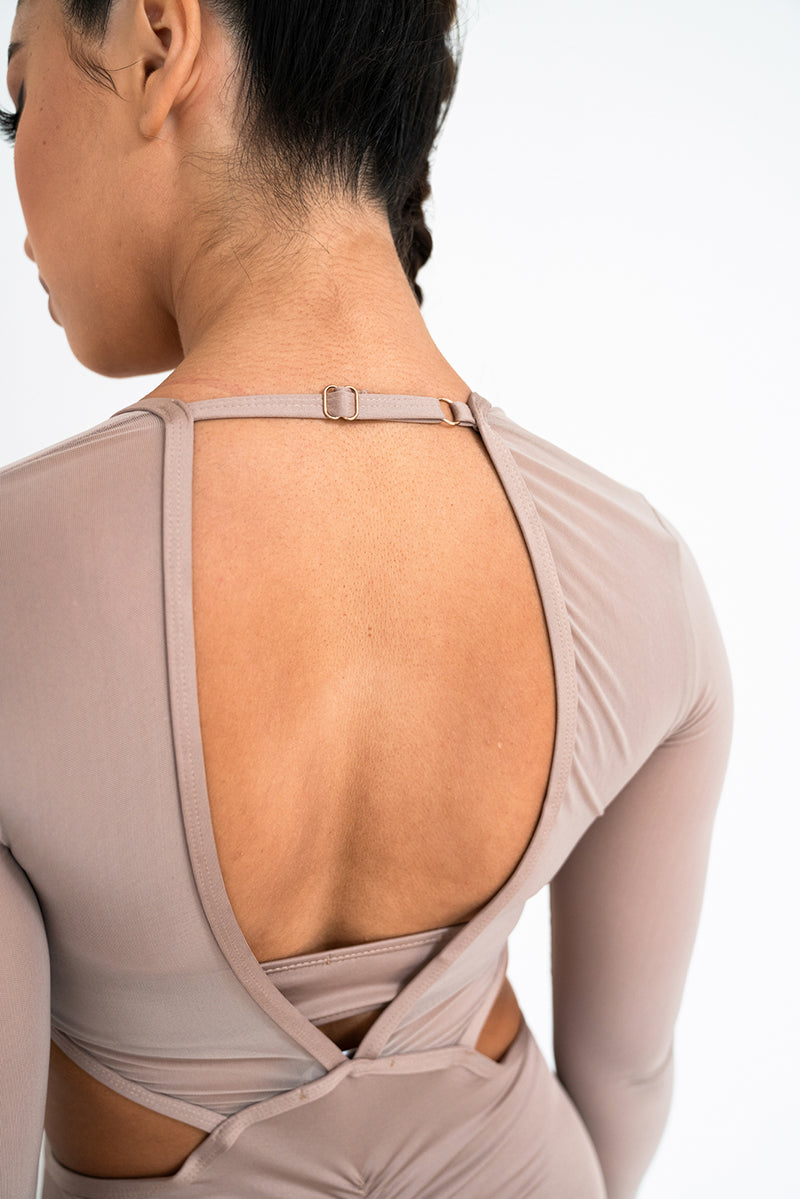 Lunalae Diana Bodysuit - Recycled Mocha-Lunalae-Pole Junkie