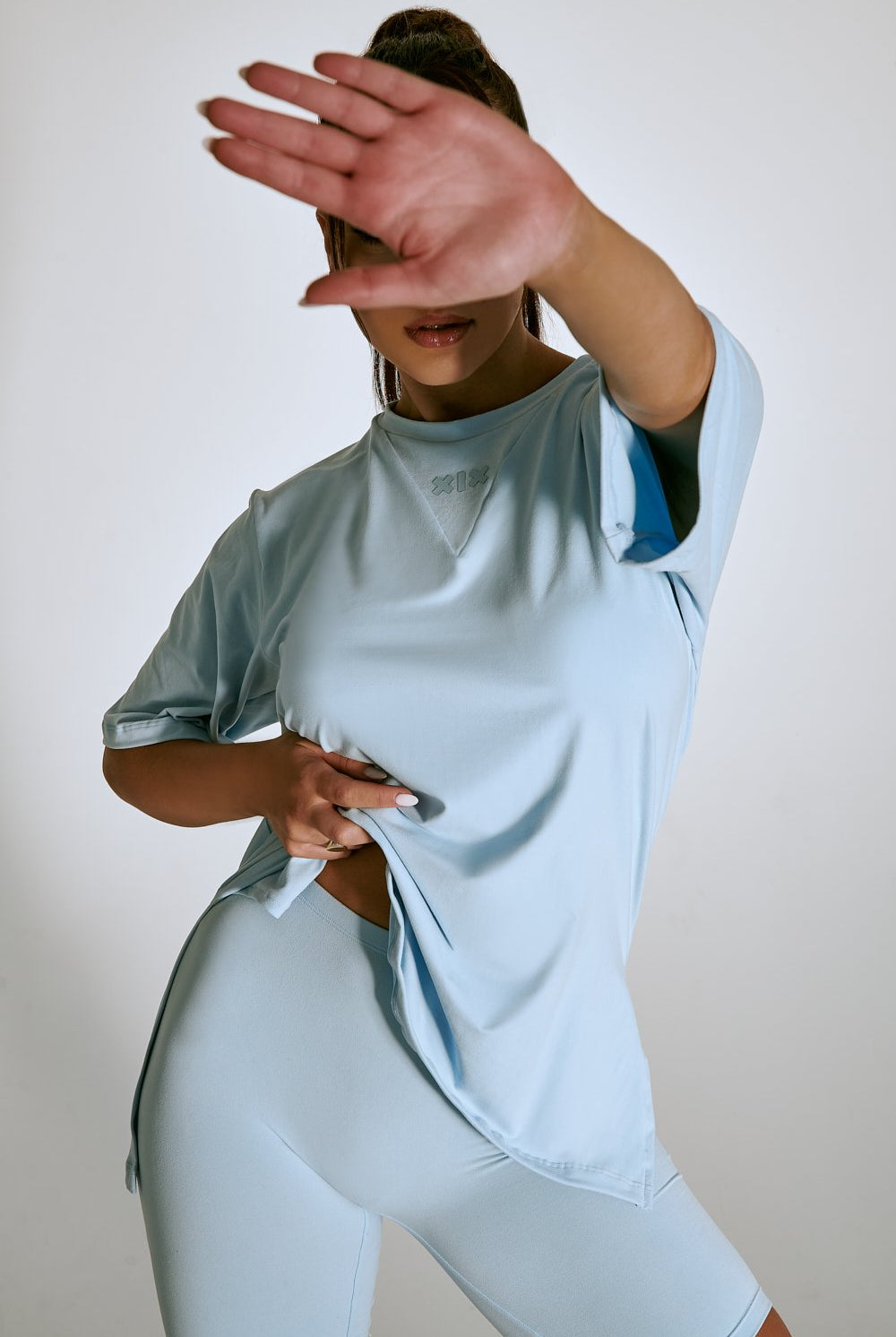 Creatures of XIX LuxLounge Biker Shorts - Baby Blue-Creatures of XIX-Pole Junkie