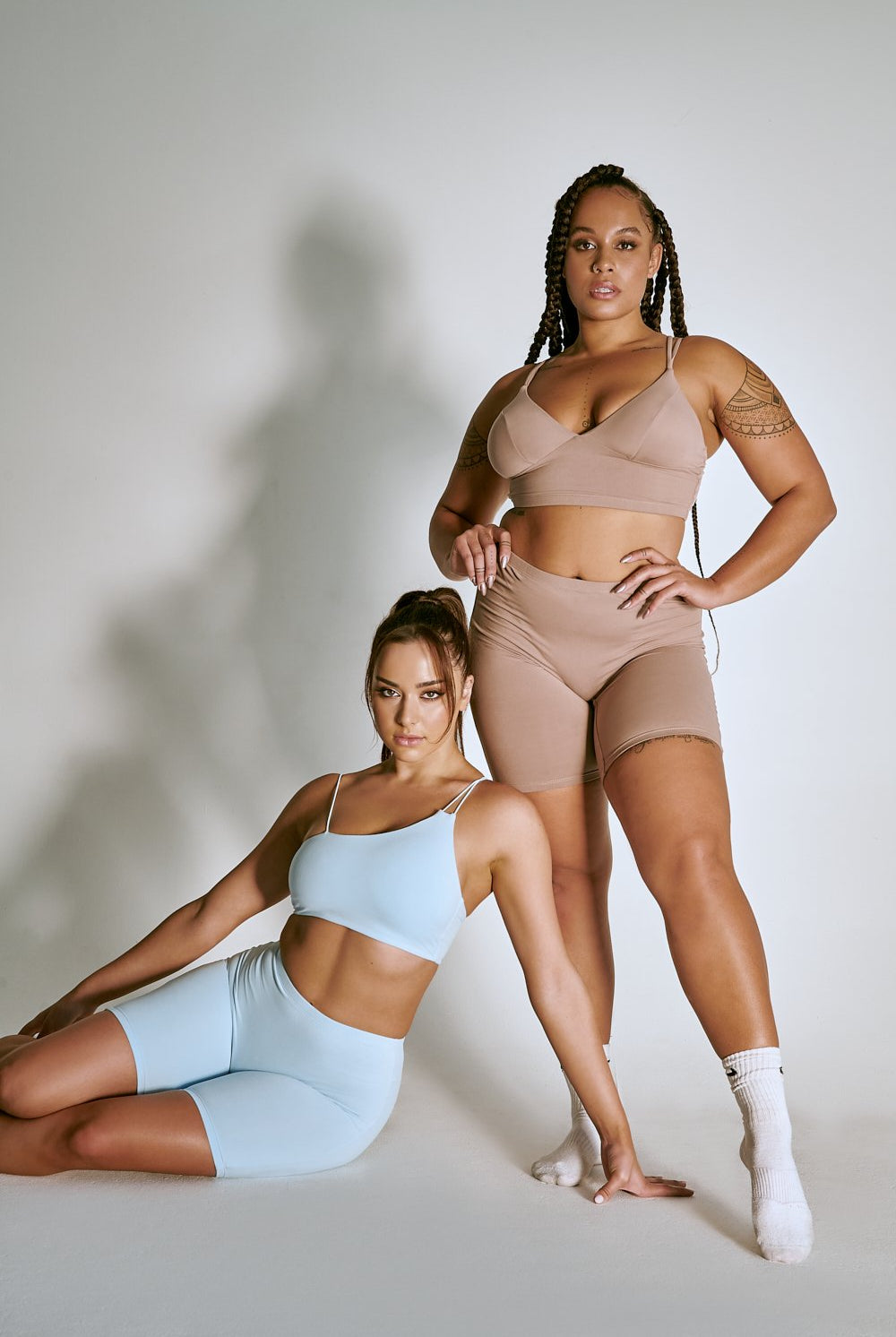 Creatures of XIX LuxLounge One Shoulder Illusion Top - Baby Blue-Creatures of XIX-Pole Junkie