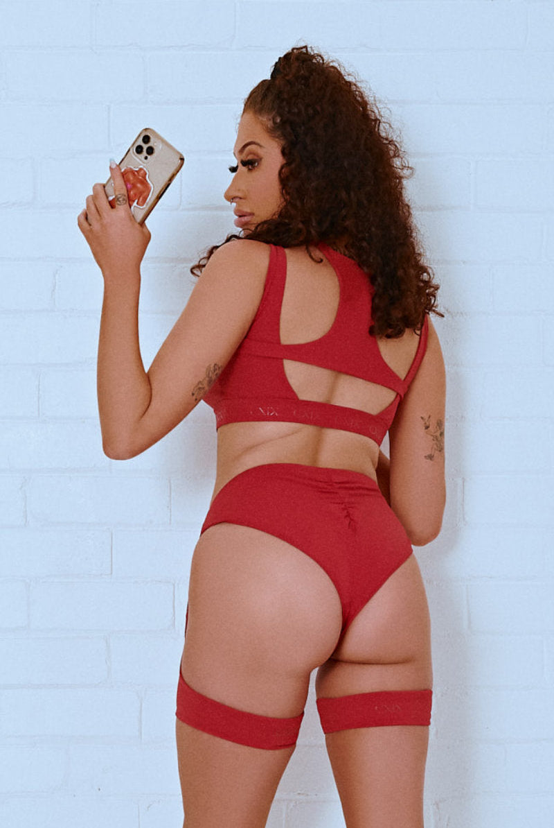 Creatures of XIX BaddieBabe Garter Bottoms - Chilli-Creatures of XIX-Pole Junkie