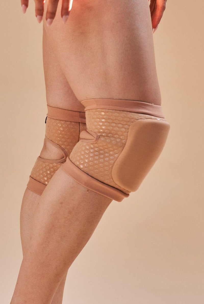 Lunalae Sticky Slim Look Kneepads - Sand-Lunalae-Pole Junkie
