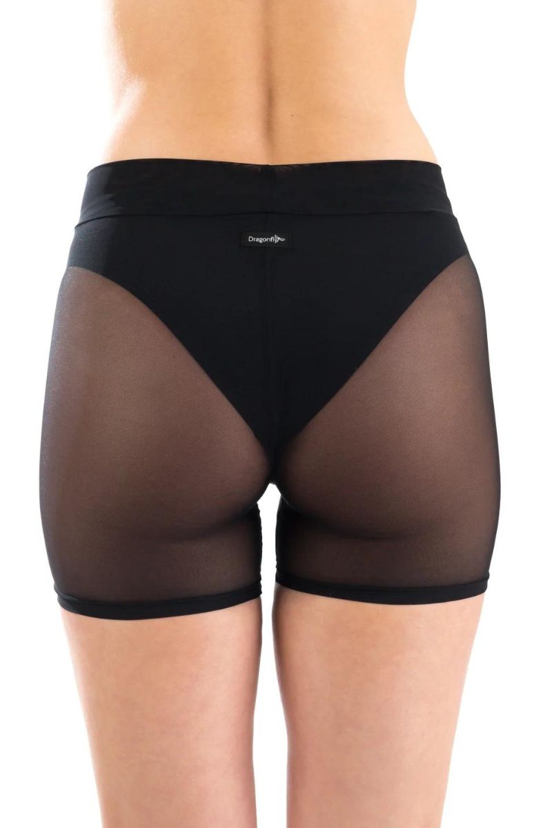 Dragonfly Zoe Shorts - Black Mesh-Dragonfly-Pole Junkie