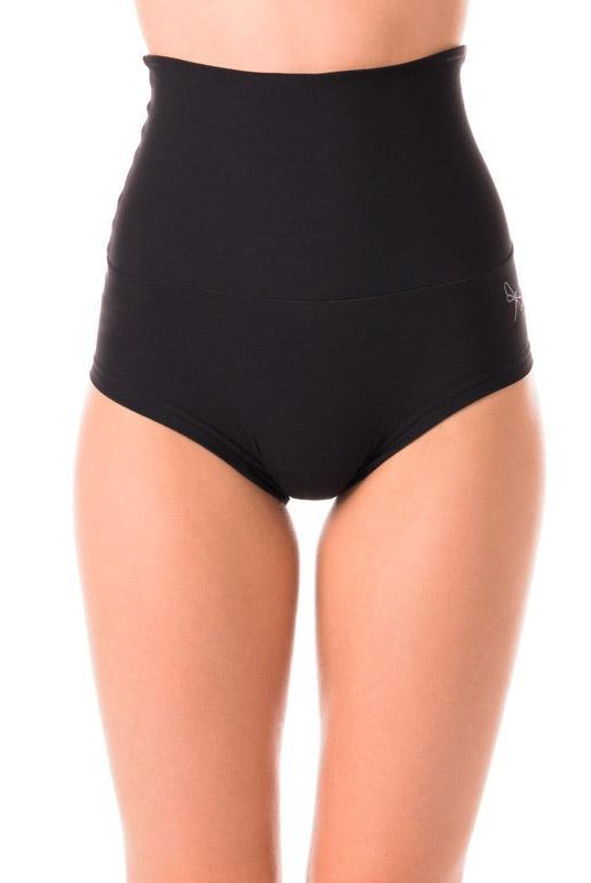 Dragonfly Betty High-Waisted Shorts - Black-Dragonfly-Pole Junkie