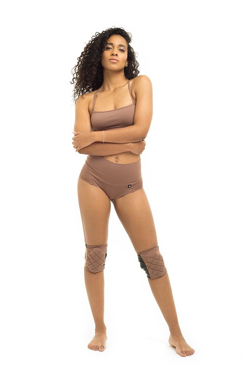 Poledancerka Grippy Kneepads - Nude 02 (with Pocket)-Poledancerka-Pole Junkie