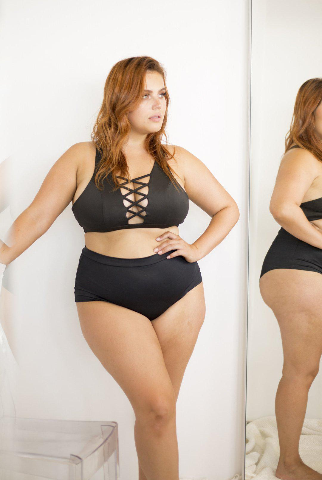 Lunalae High Waist Shorts - Black-Lunalae-Pole Junkie