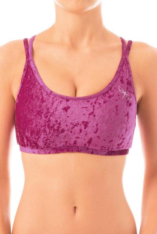 Dragonfly Velvet Nicole Top - Ruby-Dragonfly-Pole Junkie