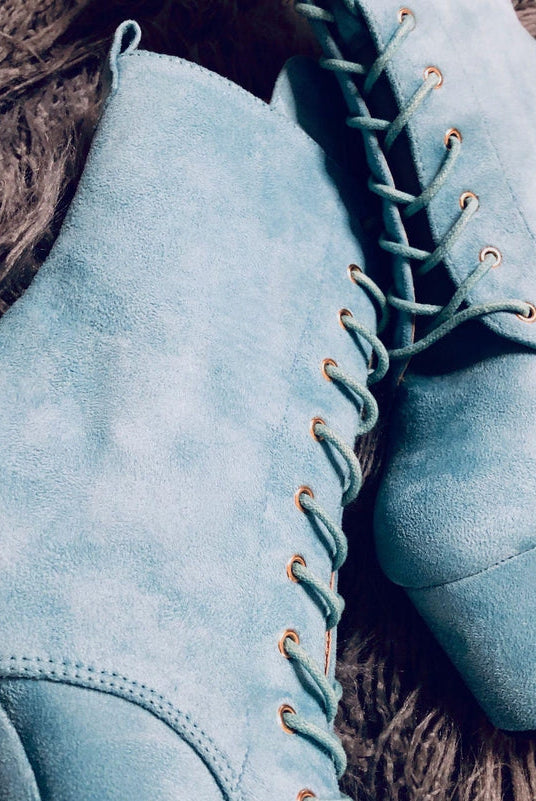 Hella Heels BabyDoll 7inch Boots - Baby Blue-Hella Heels-Pole Junkie