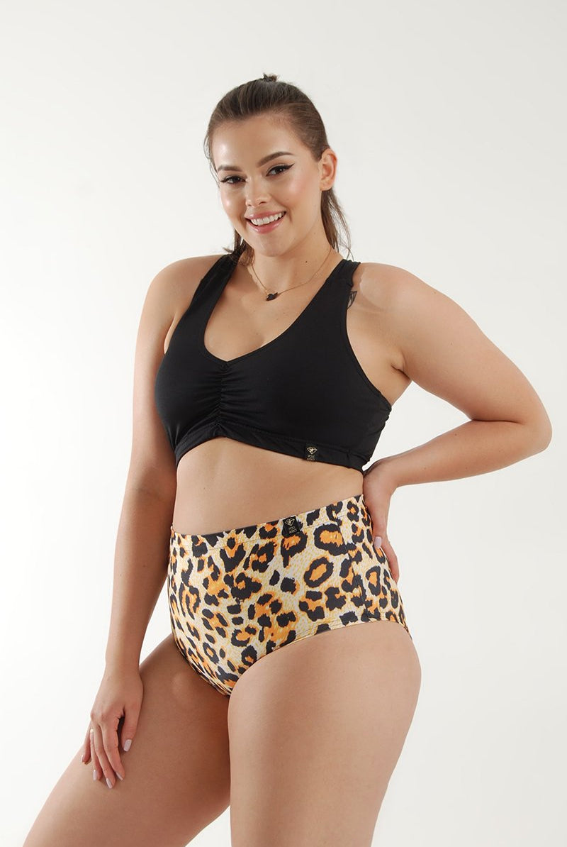 Pole Addict High Waisted Shorts - Sunrise Leopard-Pole Addict-Pole Junkie
