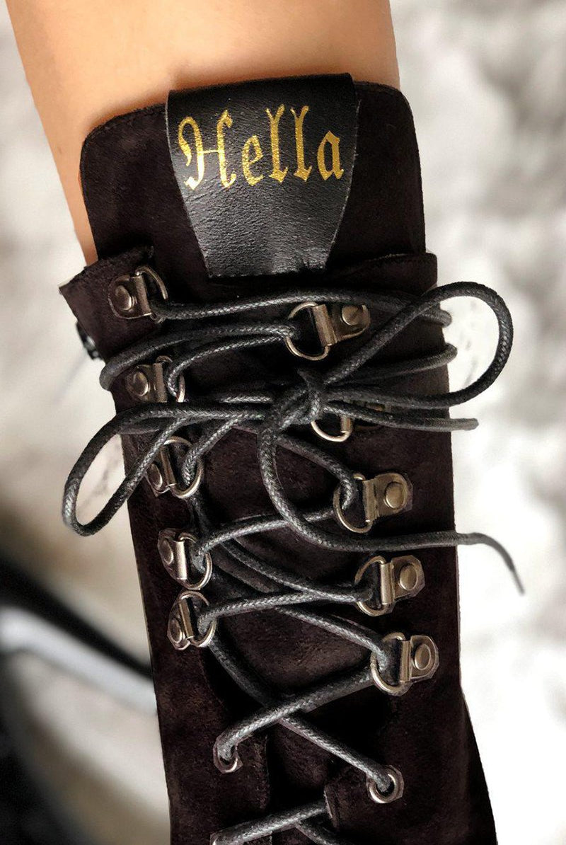 Hella Heels Blaq Kicks Boots - 7inch-Hella Heels-Pole Junkie