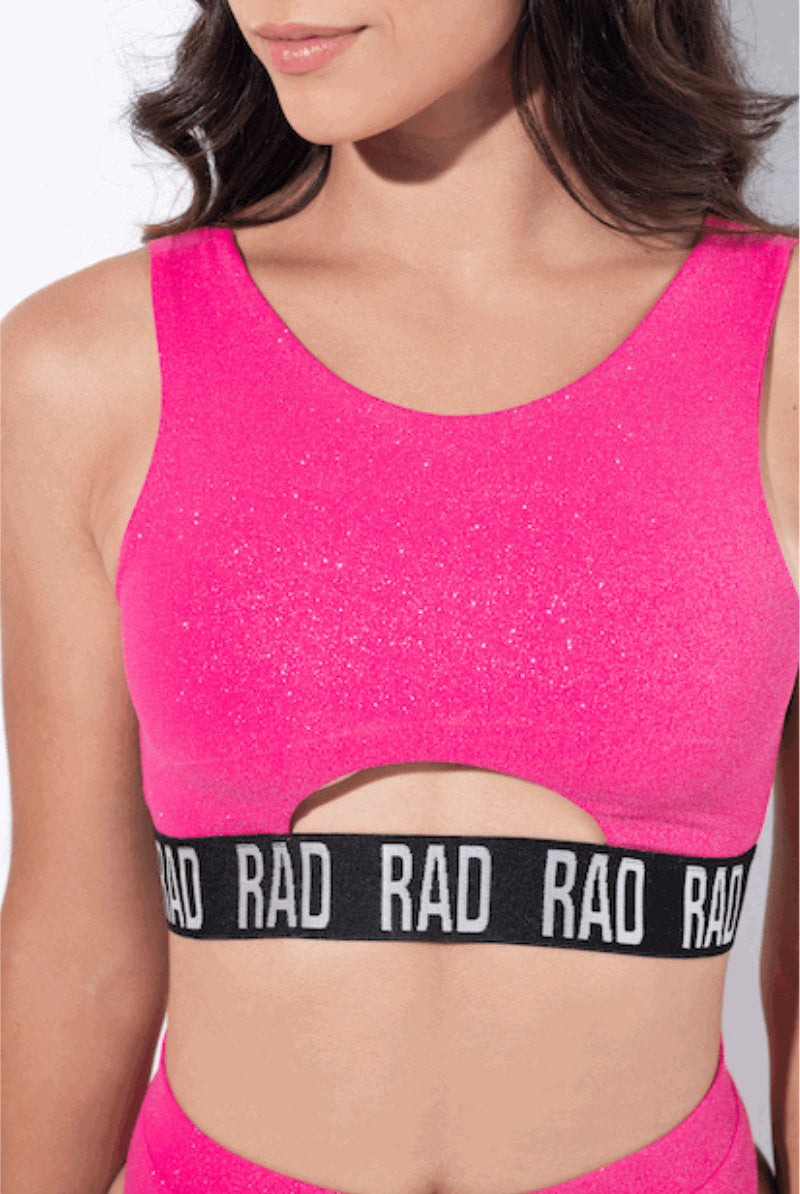 RAD Bahari Top - Fuchsia Glitter-RAD-Pole Junkie