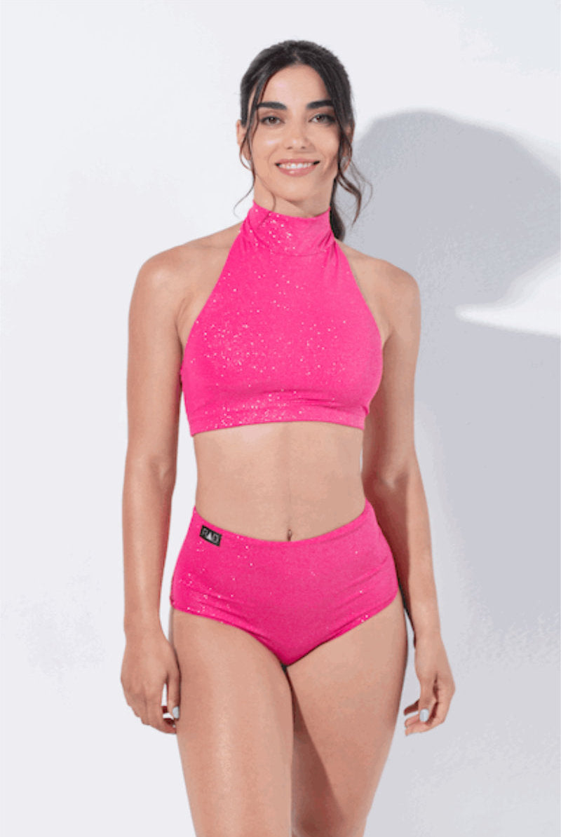 RAD Eve Top - Fuchsia Glitter-RAD-Pole Junkie