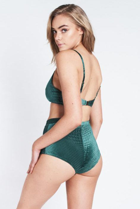 Lunalae Lana Top - Emerald Velvet-Lunalae-Pole Junkie