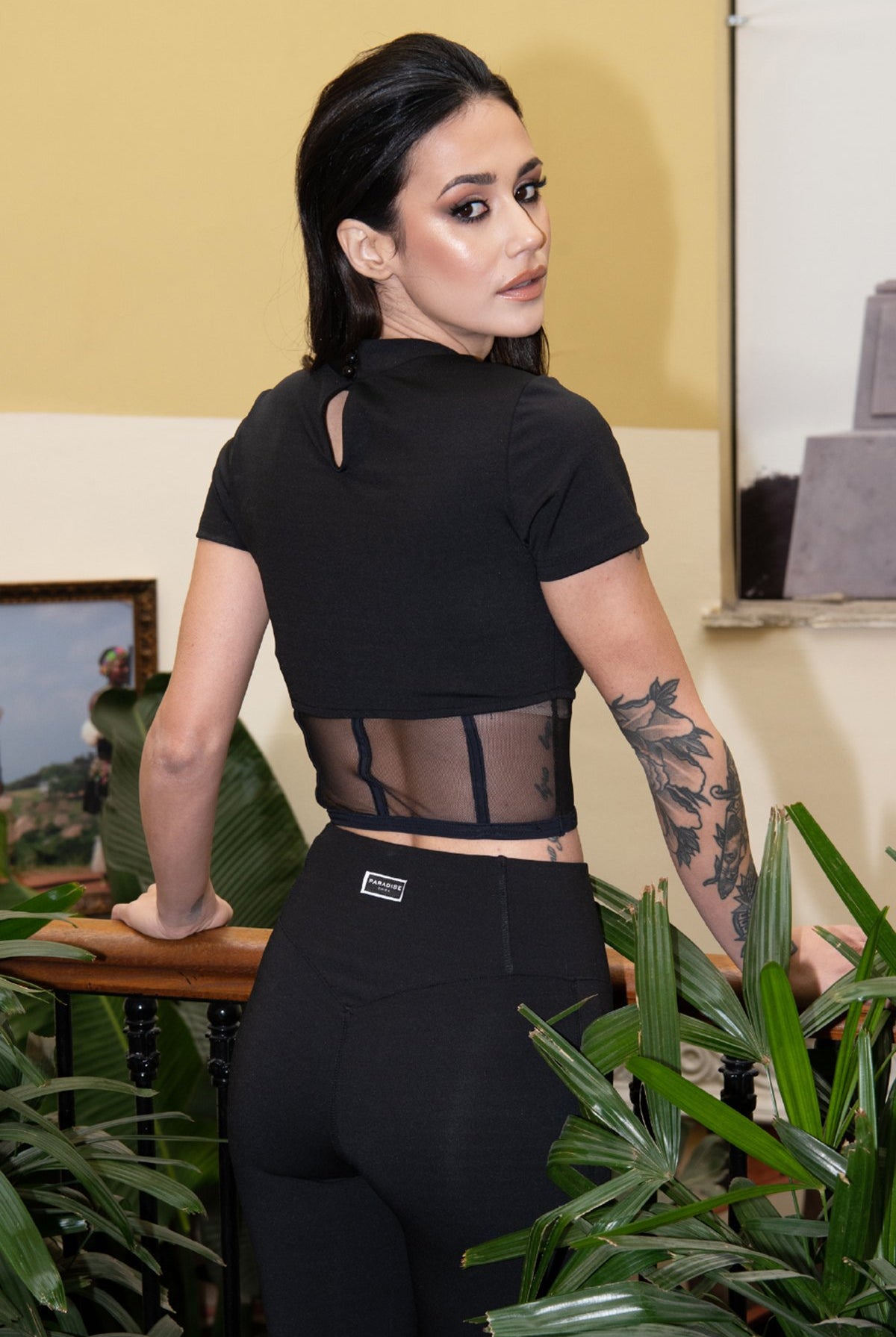 Paradise Chick Sirène Corset Top - Black-Paradise Chick-Pole Junkie