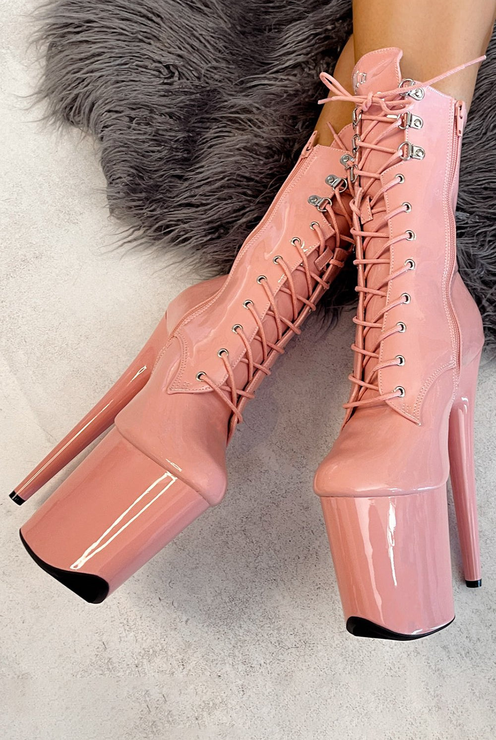 Hella Heels LipKit 8inch Boots - Candy Shop-Hella Heels-Pole Junkie