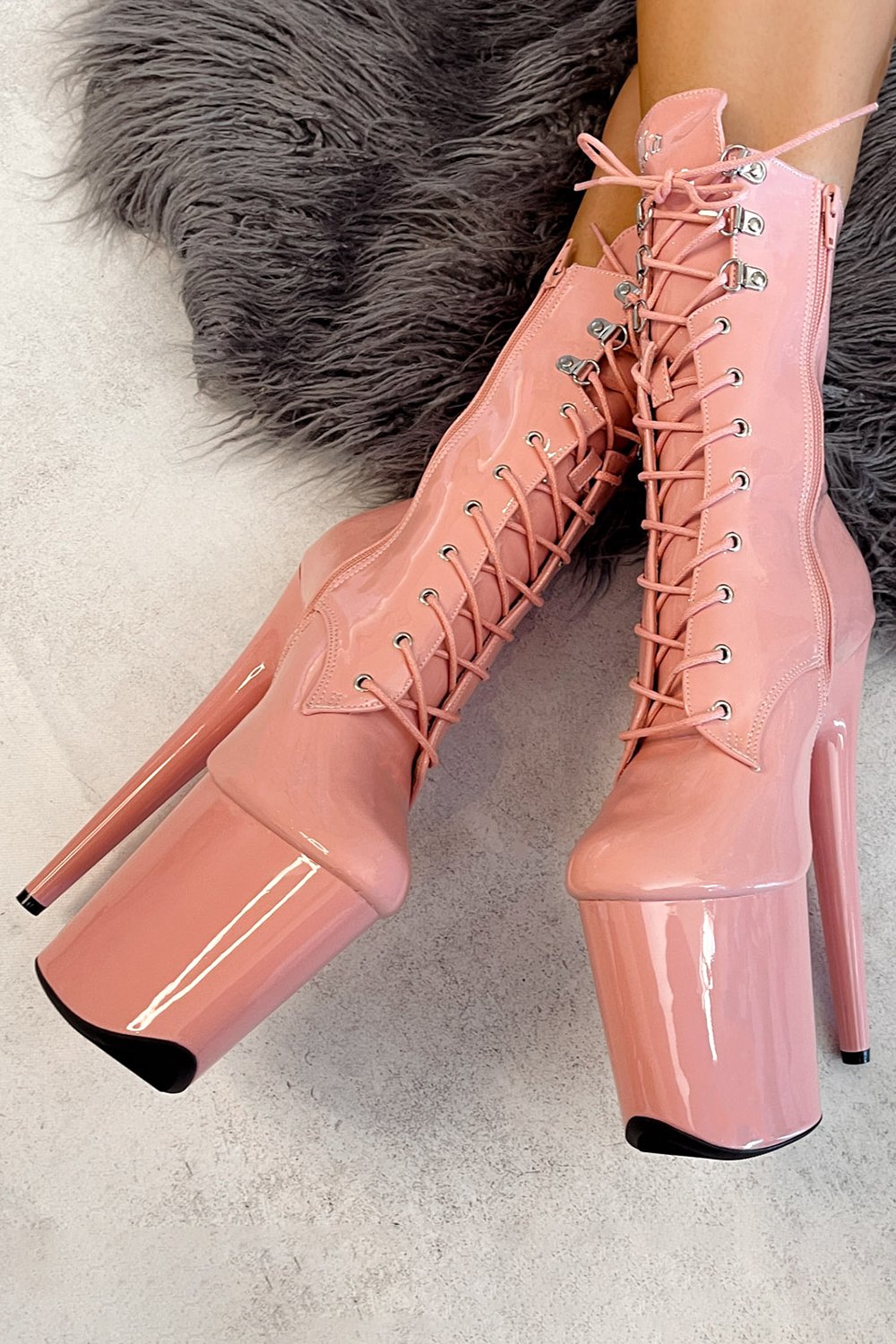 Hella Heels LipKit 8inch Boots - Candy Shop-Hella Heels-Pole Junkie