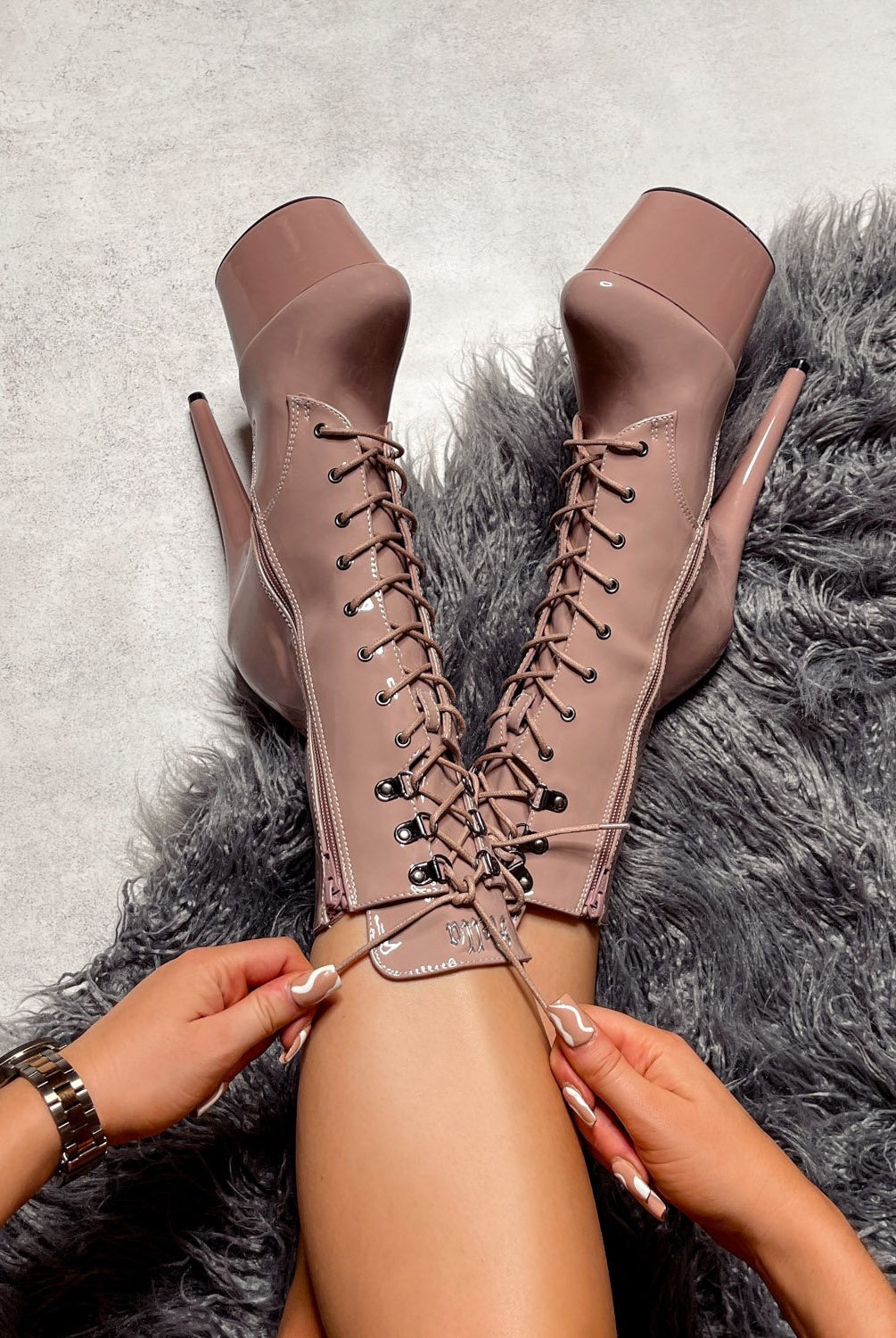 Hella Heels LipKit 7inch Boots - Boujee-Hella Heels-Pole Junkie