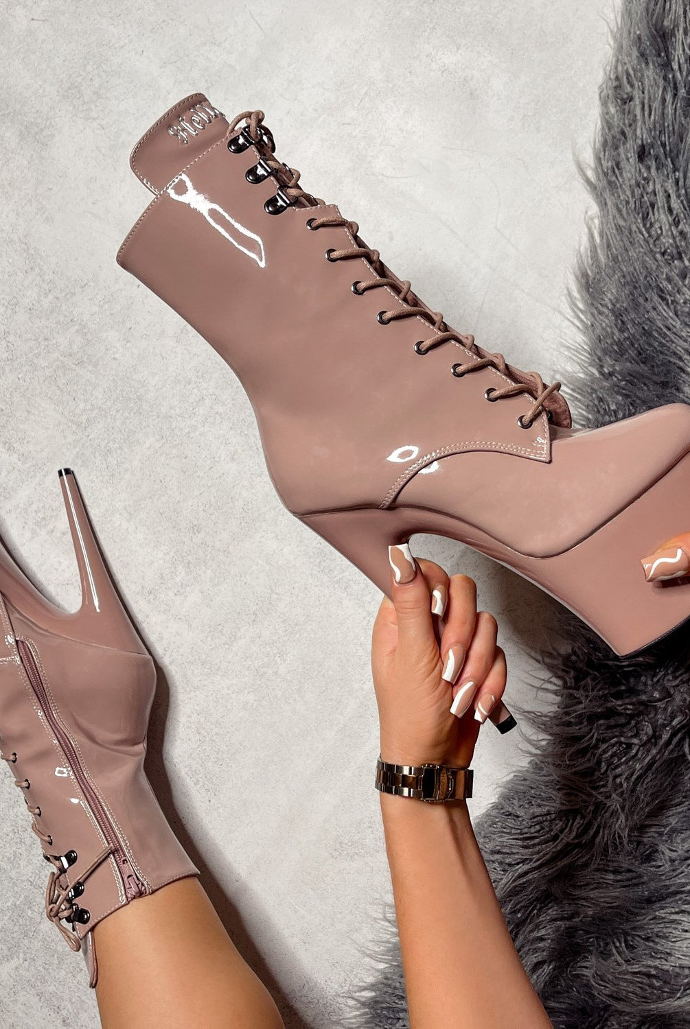 Hella Heels LipKit 7inch Boots - Boujee-Hella Heels-Pole Junkie