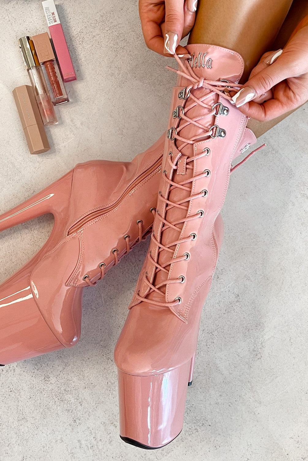 Hella Heels LipKit 8inch Boots - Candy Shop-Hella Heels-Pole Junkie