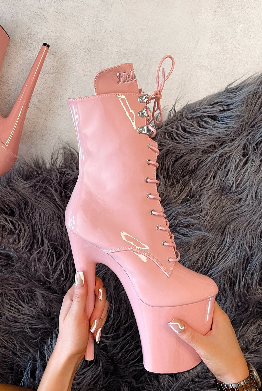 Hella Heels LipKit 8inch Boots - Candy Shop-Hella Heels-Pole Junkie