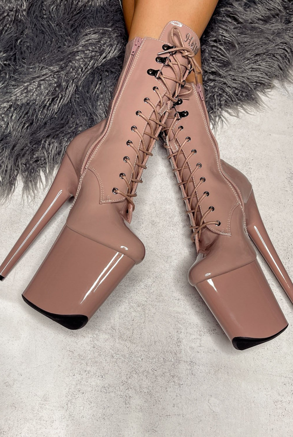 Hella Heels LipKit 8inch Boots - Boujee-Hella Heels-Pole Junkie