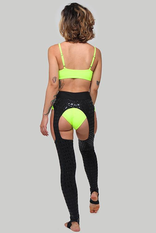 Creatures of XIX Gecko Grip Cowgirl Leggings - Black-Creatures of XIX-Pole Junkie