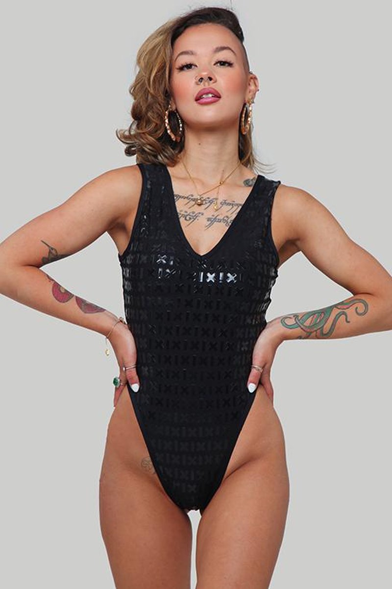 Creatures of XIX Gecko Grip Bodysuit - Black-Creatures of XIX-Pole Junkie