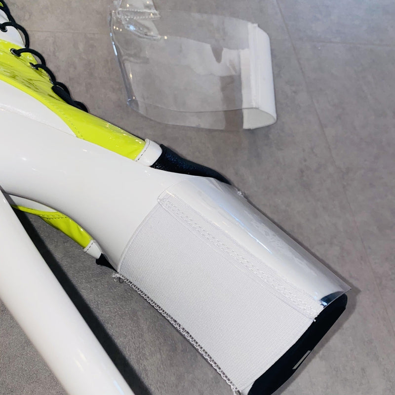 Hella Heels Classique Shoe Protector - Clear (White back)-Hella Heels-Pole Junkie