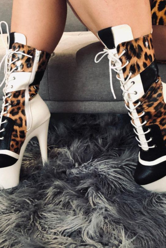 Hella Heels EmpireKicks 7inch Boots - White-Hella Heels-Pole Junkie