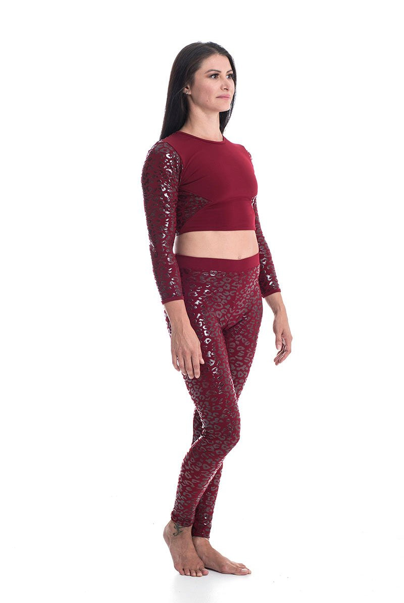 Paradise Chick Superhero Series Ultra Grip Leggings - Cherry Leopard-Paradise Chick-Pole Junkie