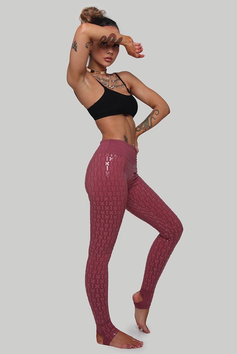 Creatures of XIX Gecko Grip Leggings - Mauve-Creatures of XIX-Pole Junkie