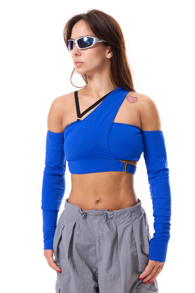 MÆD Kitana Top - Matte Electric Blue-MÆD-Pole Junkie