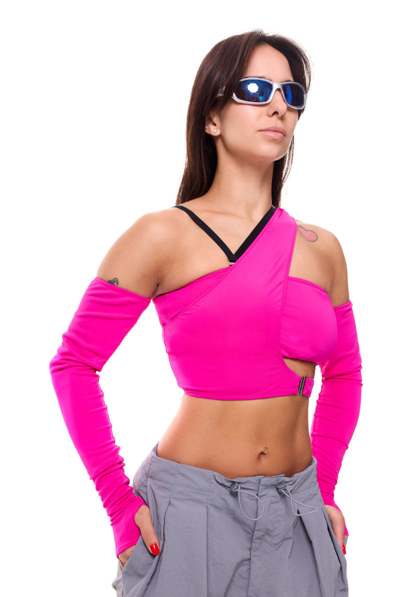 MÆD Kitana Top - Matte Pink-MÆD-Pole Junkie