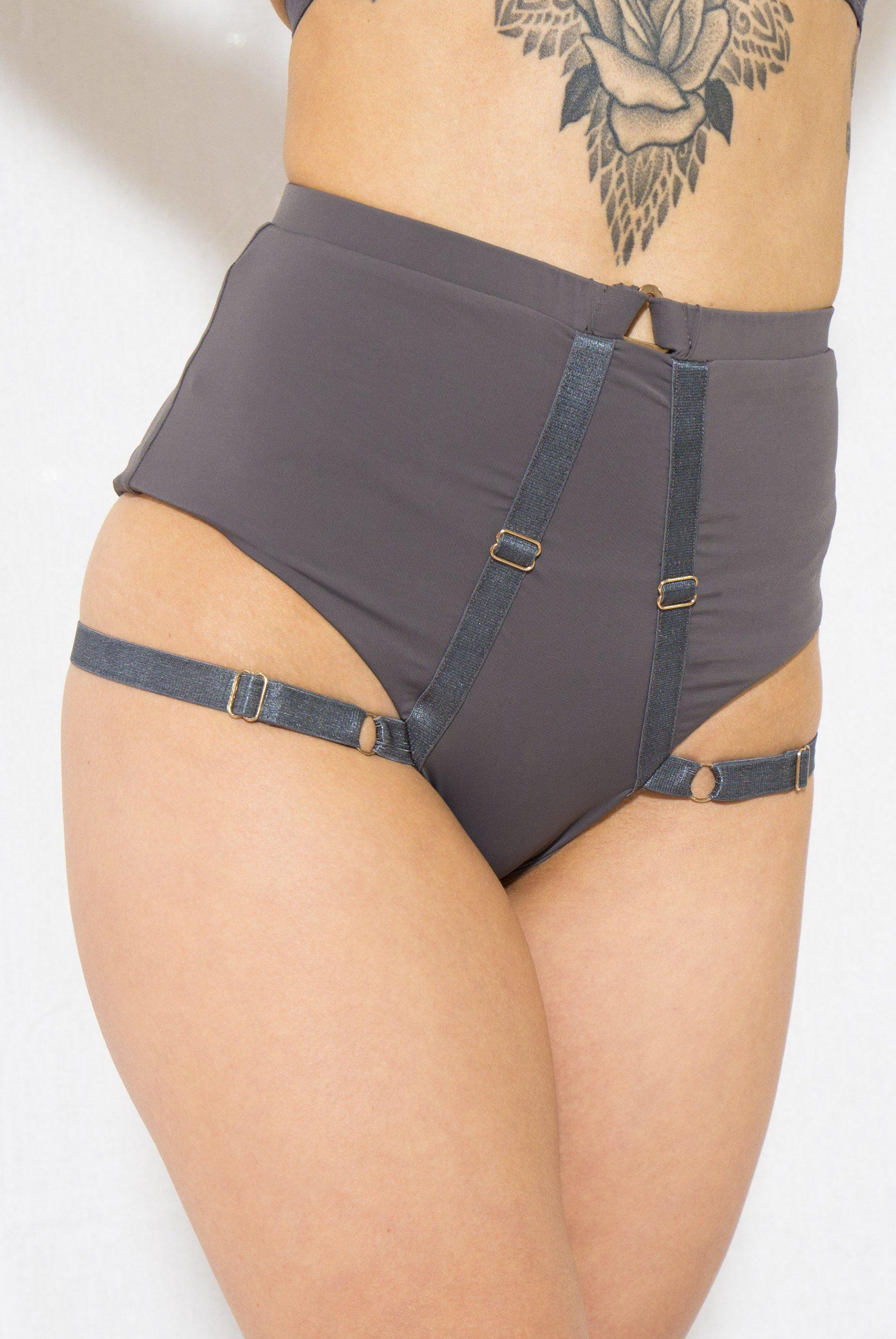Tatiana Activewear Tokio Shorts - Charcoal-Tatiana Activewear-Pole Junkie