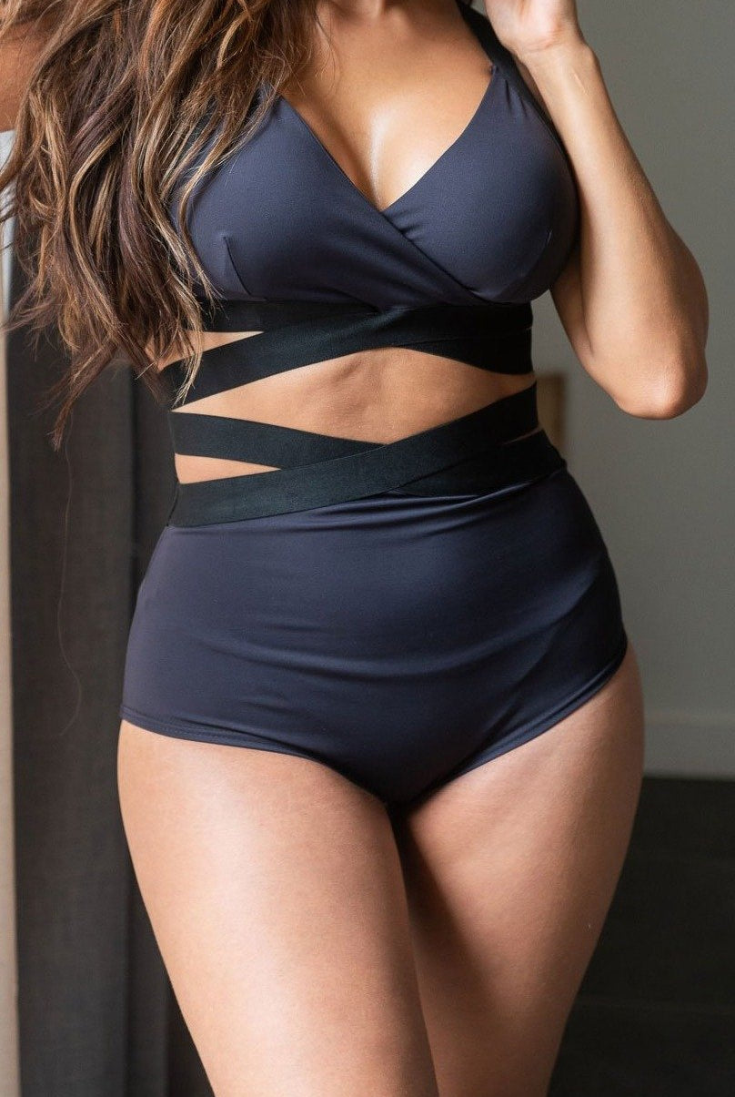 Lunalae Tara High Waisted Bottoms - Recycled Black-Lunalae-Pole Junkie