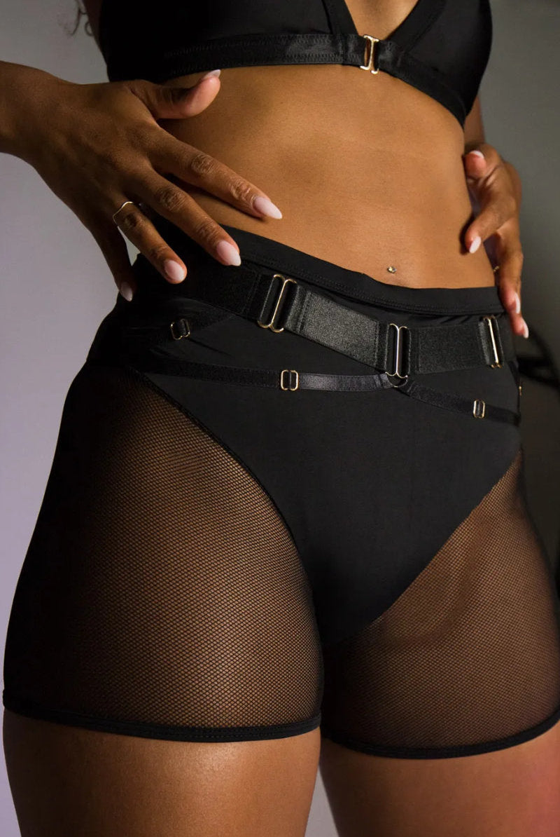 Tatiana Activewear Hips Don't Lie Shorts - Black-Tatiana Activewear-Pole Junkie