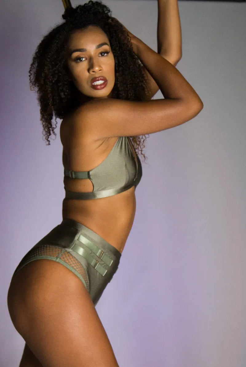 Tatiana Activewear Isla Top - Summer Khaki-Tatiana Activewear-Pole Junkie