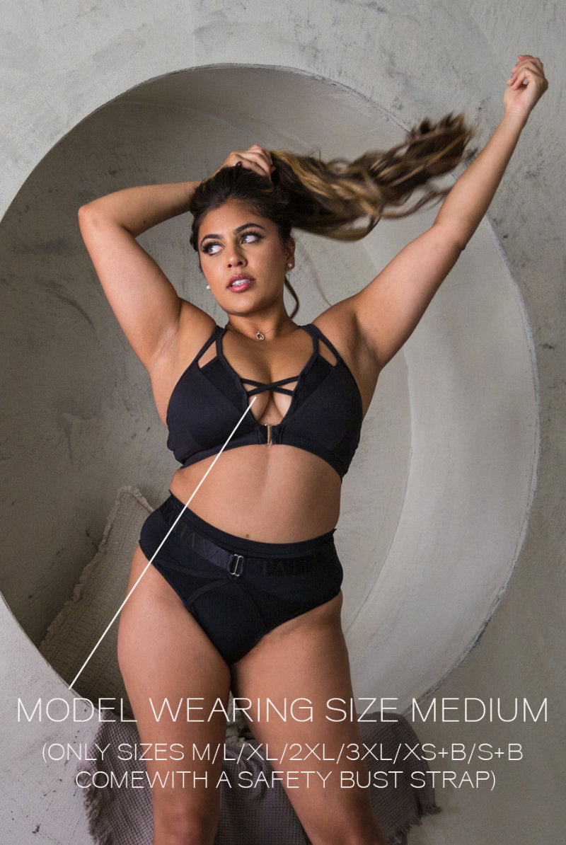 Tatiana Activewear Sofia Triangle Top - Matte Black-Tatiana Activewear-Pole Junkie