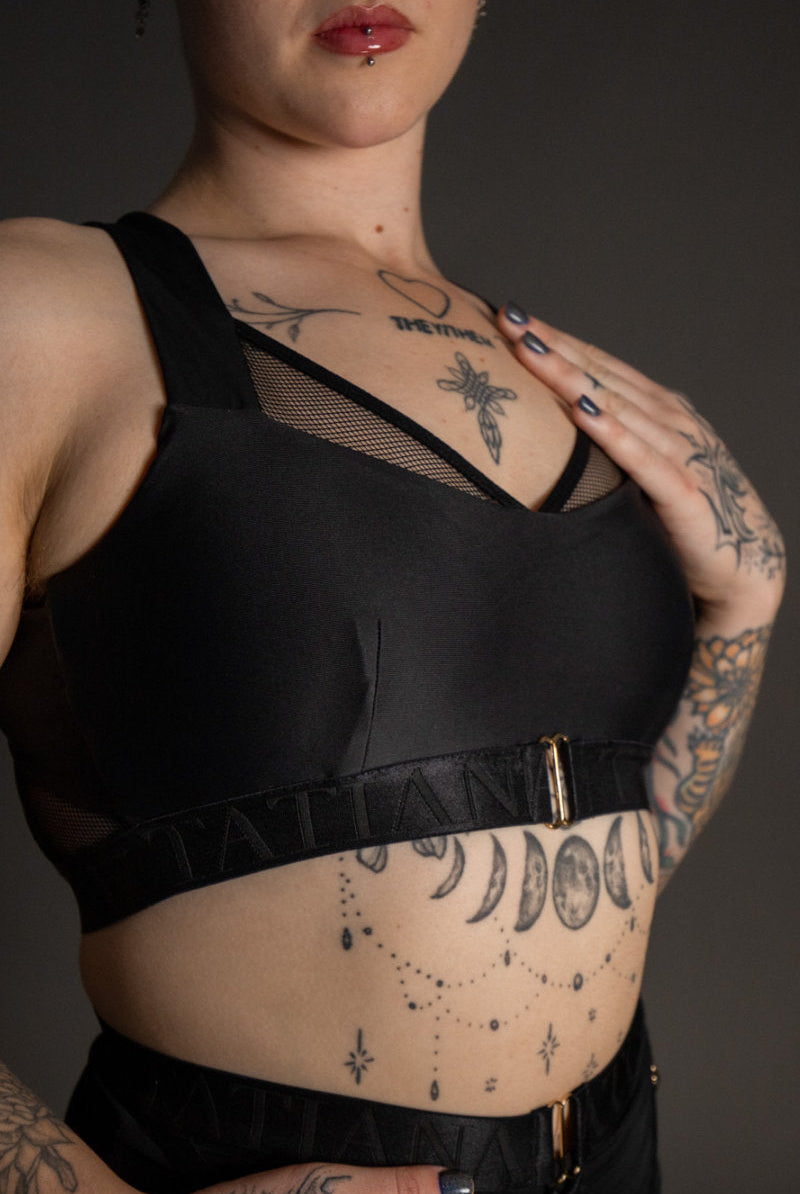 Tatiana Activewear Perla Top - Black-Tatiana Activewear-Pole Junkie