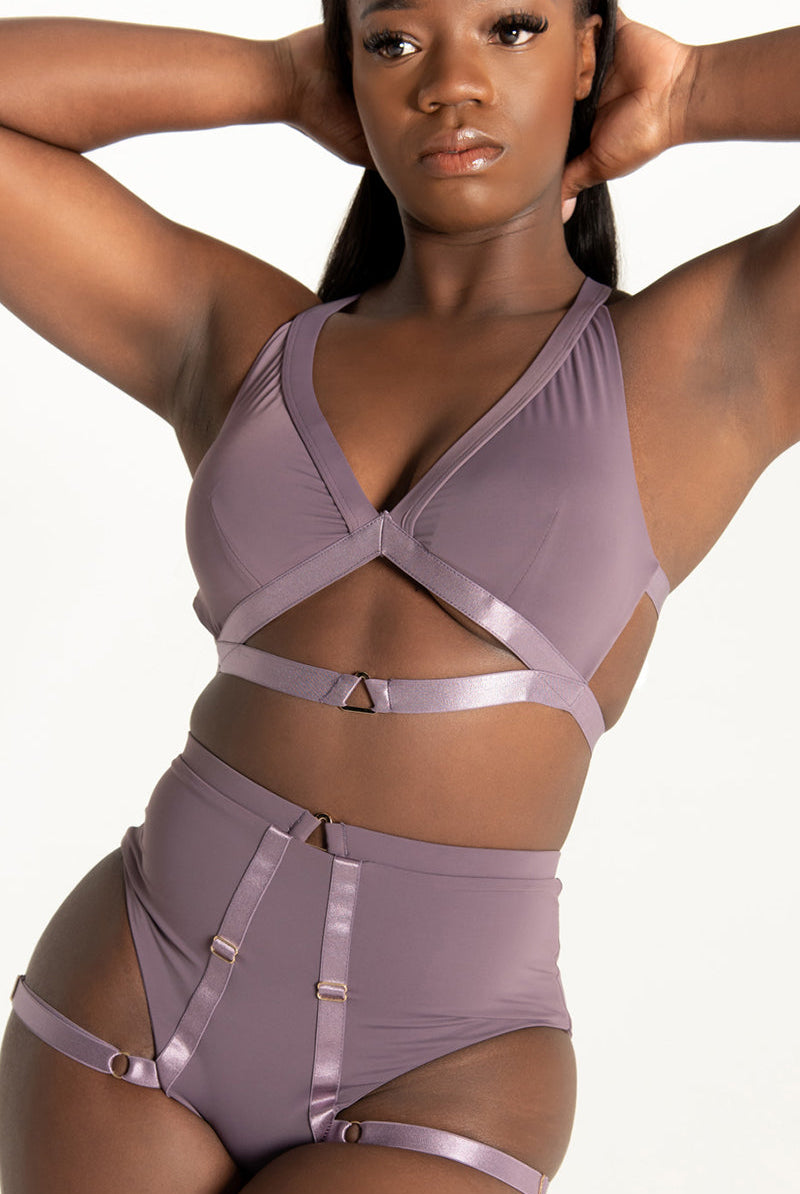 Tatiana Activewear Tokio Top - Mauve-Tatiana Activewear-Pole Junkie