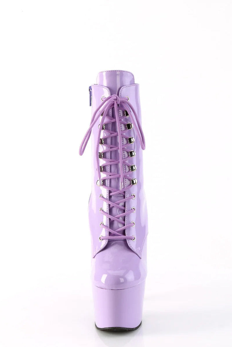 Pleaser USA Adore-1020 7inch Pleaser Boots - Patent Lavender-Pleaser USA-Pole Junkie
