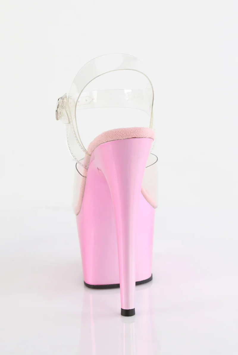 Pleaser USA Adore-708LQ 7inch Pleasers - Liquid Baby Pink-Pleaser USA-Pole Junkie