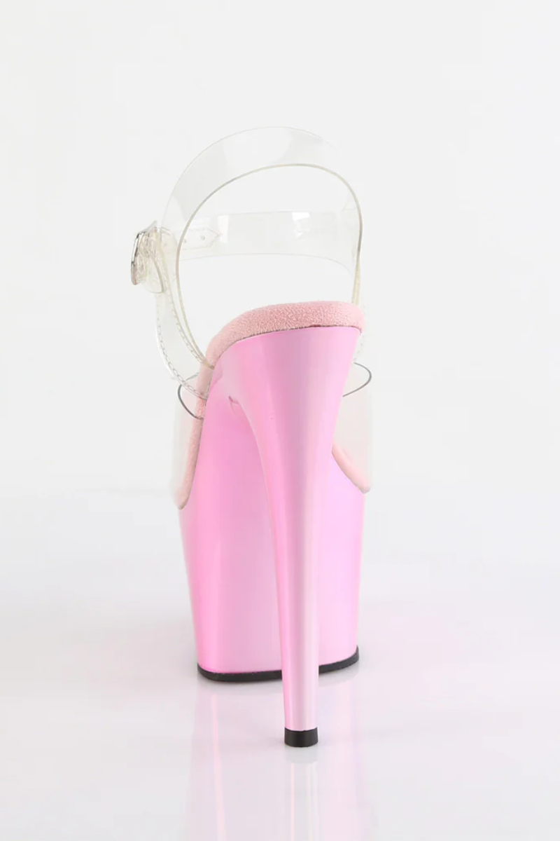 Pleaser USA Adore-708LQ 7inch Pleasers - Liquid Baby Pink-Pleaser USA-Pole Junkie